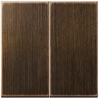 Лицевая панель Jung LS990 metal для 2-кл. выключателя античная латунь картинка